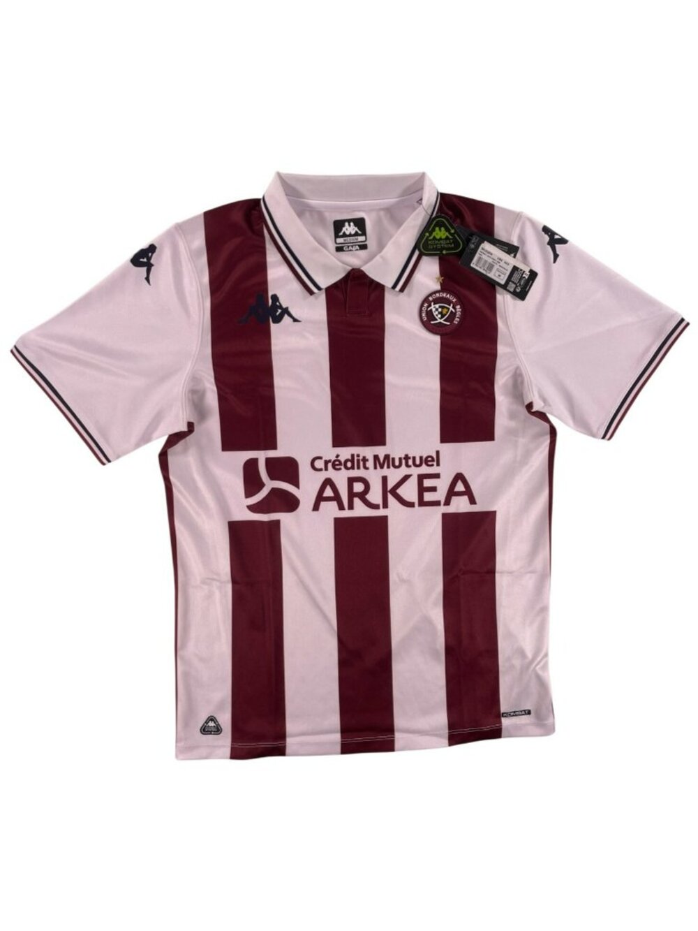 Union Bordeaux Bègles Kappa 2023 Away Rugby Jersey White Kombat Size Medium NEW
